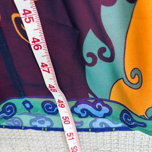 Modcloth Boho Indigo Muster the Length Maxi Dress Multicolor V-Neck S Festival - Picture 13 of 13